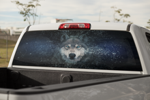Load image into Gallery viewer, Truck Decal Back Window - Wolf in the Dark - perforated vinyl TBW035
