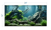 Load image into Gallery viewer, Aquarium Background Underwater Forest 2 - vinyl graphic adhesive AQ0045

