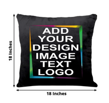 Load image into Gallery viewer, Personalized Throw Pillow Cover - Custom Text Photo - max print 13&quot; x 13&quot;
