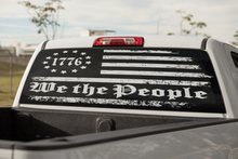 Load image into Gallery viewer, Truck Decal Back Window - We the people - perforated vinyl TBW044
