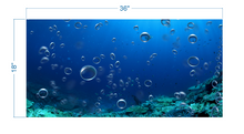 Load image into Gallery viewer, Aquarium Background Underwater bubbles - vinyl graphic adhesive AQ0049
