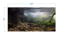 Load image into Gallery viewer, Aquarium Background River Rocks Underwater - vinyl graphic adhesive AQ0040
