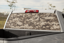 Load image into Gallery viewer, Truck Decal Back Window - Military Camo 4 - perforated vinyl TBW054
