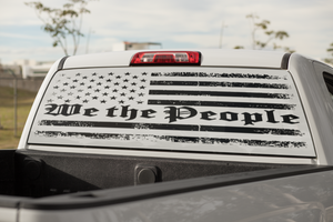 Truck Decal Back Window - We the people - perforated vinyl TBW043
