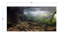 Load image into Gallery viewer, Aquarium Background River Rocks Underwater - vinyl graphic adhesive AQ0040
