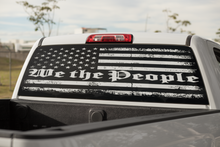 Load image into Gallery viewer, Truck Decal Back Window - We the people - perforated vinyl TBW042

