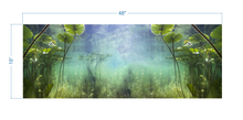 Load image into Gallery viewer, Aquarium Background Water Lily, Underwater Pound - vinyl graphic adhesive AQ0039
