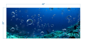 Aquarium Background Underwater bubbles - vinyl graphic adhesive AQ0049