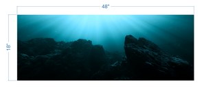 Aquarium Background Underwater Rocks 2 - vinyl graphic adhesive AQ0032