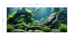 Aquarium Background Underwater Forest 2 - vinyl graphic adhesive AQ0045