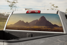 Load image into Gallery viewer, Truck Decal Back Window - Desert at Sunrise - perforated vinyl TBW039
