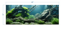 Load image into Gallery viewer, Aquarium Background Underwater Forest 2 - vinyl graphic adhesive AQ0045
