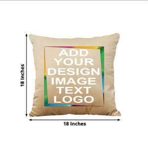 Personalized Throw Pillow Cover - Custom Text Photo - max print 13" x 13"