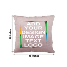Load image into Gallery viewer, Personalized Throw Pillow Cover - Custom Text Photo - max print 13&quot; x 13&quot;
