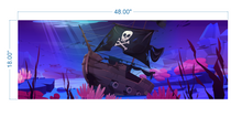 Load image into Gallery viewer, Aquarium Background Pirate Ship Underwater  - vinyl graphic adhesive AQ0029
