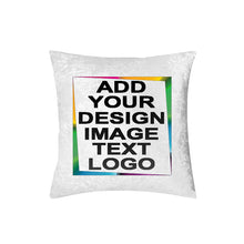 Load image into Gallery viewer, Personalized Throw Pillow Cover - Custom Text Photo - max print 13&quot; x 13&quot;
