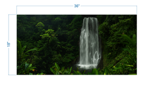 Terrarium Background Waterfall in the jungle - vinyl graphic adhesive TR0011