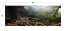 Load image into Gallery viewer, Aquarium Background River Rocks Underwater - vinyl graphic adhesive AQ0040
