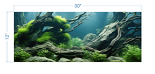 Load image into Gallery viewer, Aquarium Background Underwater Forest 2 - vinyl graphic adhesive AQ0045
