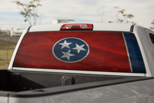 Load image into Gallery viewer, Truck Decal Back Window - Tennessee State Flag - perforated vinyl TBW030
