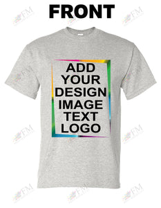 Ash Grey Custom Print T-Shirt