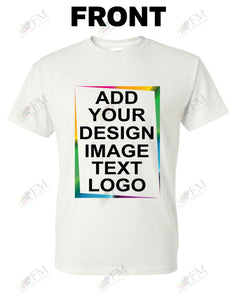 White Custom Print T-Shirt