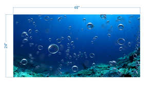 Aquarium Background Underwater bubbles - vinyl graphic adhesive AQ0049