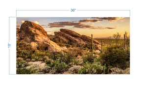 Terrarium Background Sunset over Rocks - vinyl graphic adhesive TR0009
