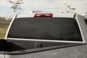 Truck Decal Back Window - Black Steel - perforated vinyl TBW046