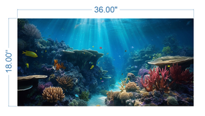 Aquarium Background Underwater Ocean 2  - vinyl graphic adhesive AQ0026