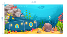 Load image into Gallery viewer, Aquarium Background Cartoon Underwater Landscape2- vinyl graphic adhesive AQ0023
